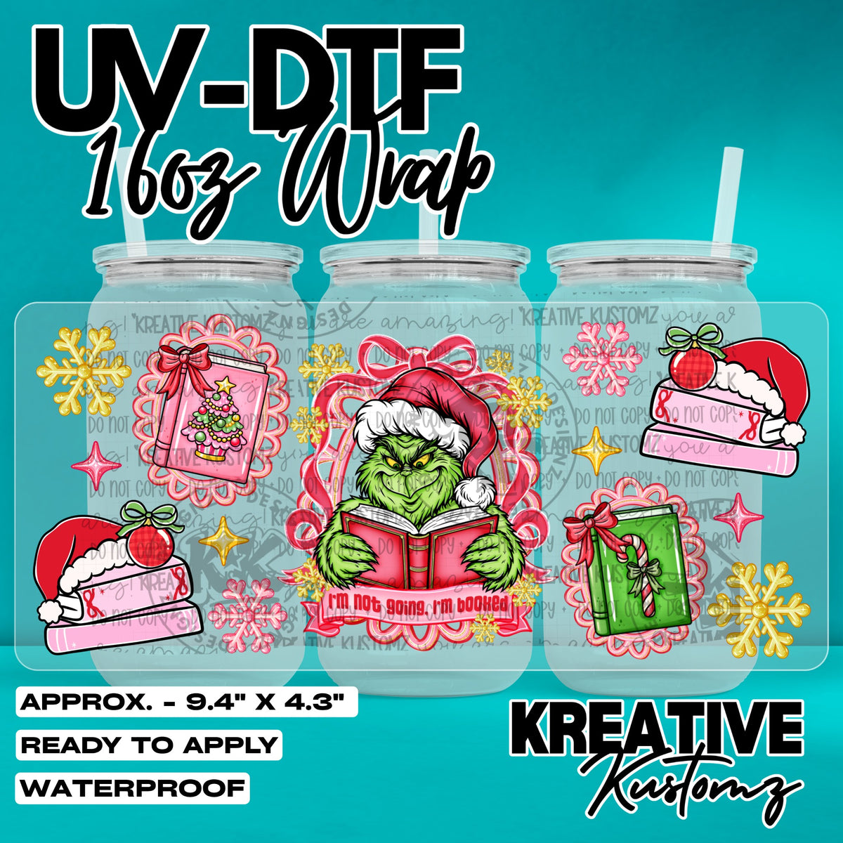 8078 | UV DTF Cup Wrap for 16oz Libbey Glass