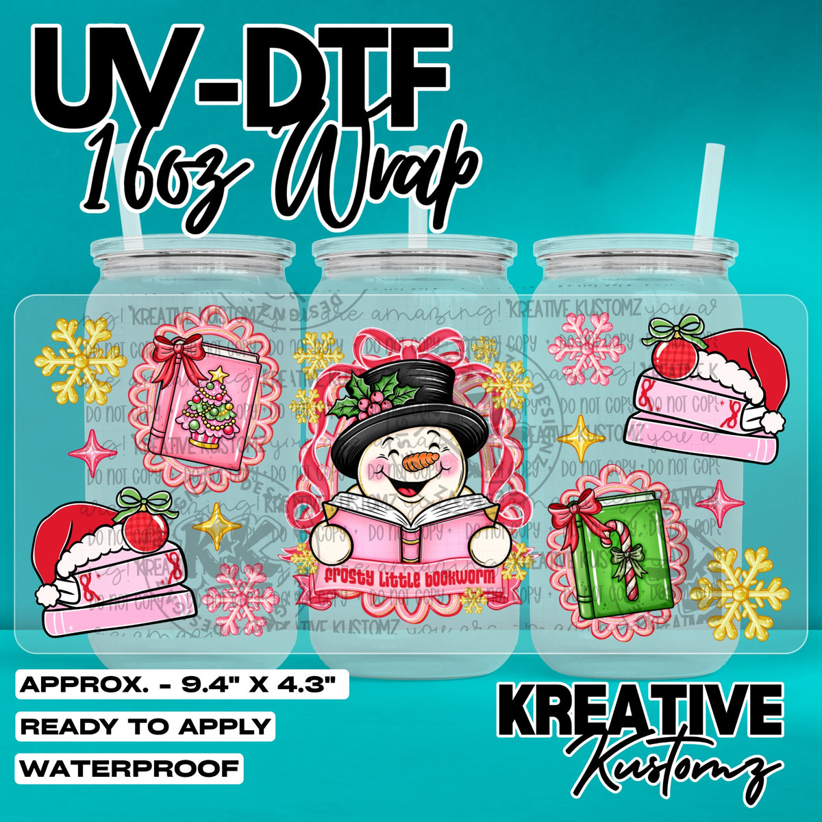 8080 | UV DTF Cup Wrap for 16oz Libbey Glass