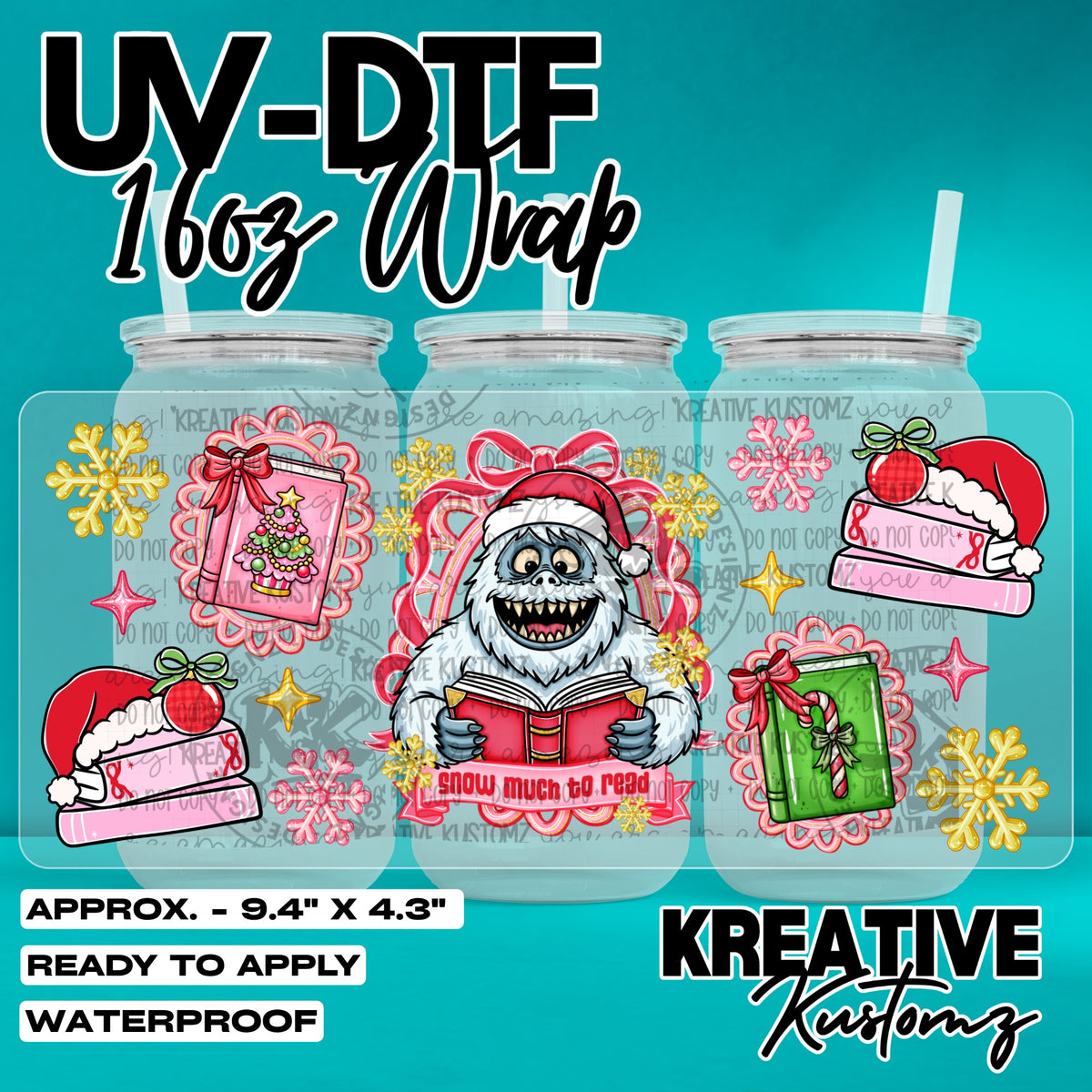 8084 | UV DTF Cup Wrap for 16oz Libbey Glass