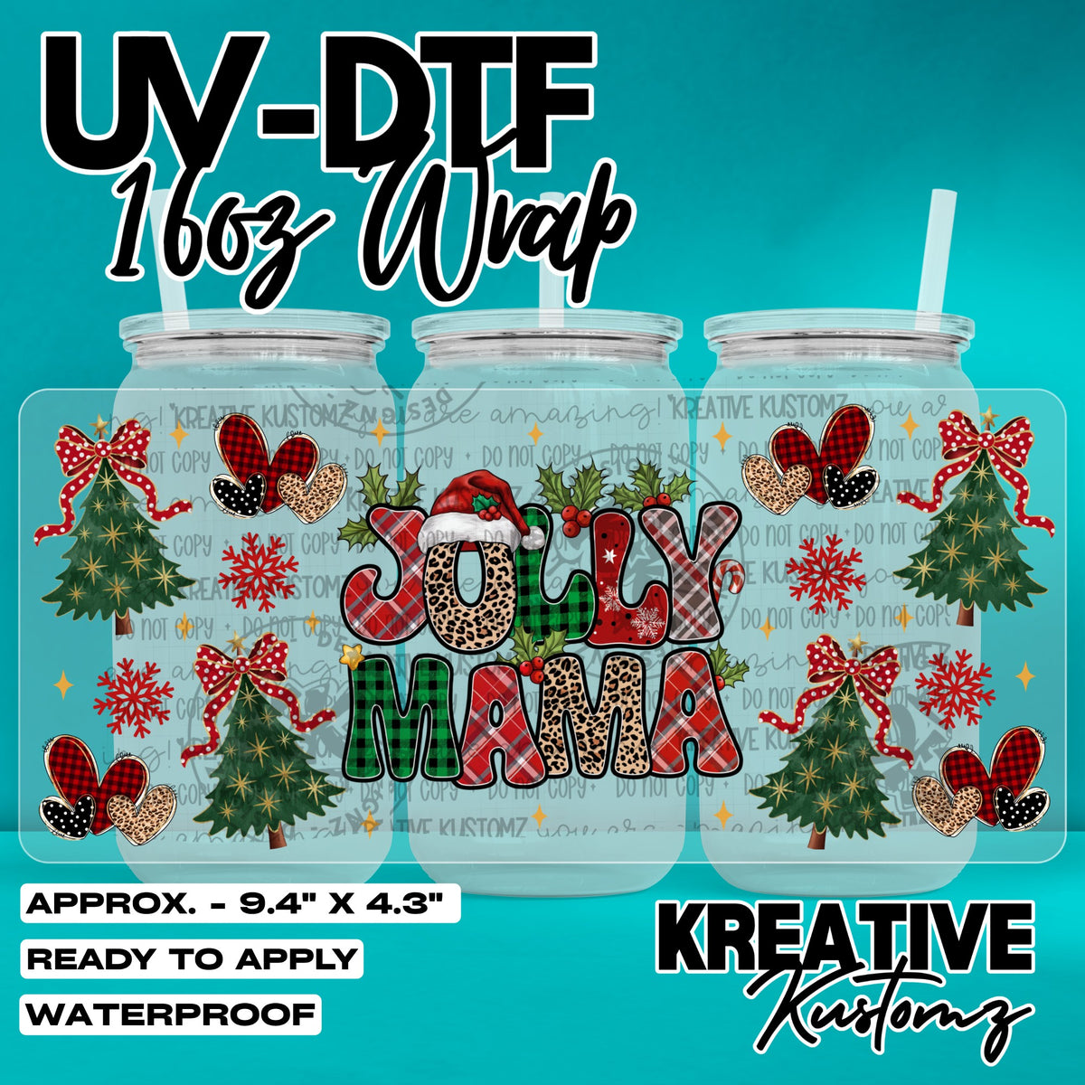 8086 | UV DTF Cup Wrap for 16oz Libbey Glass