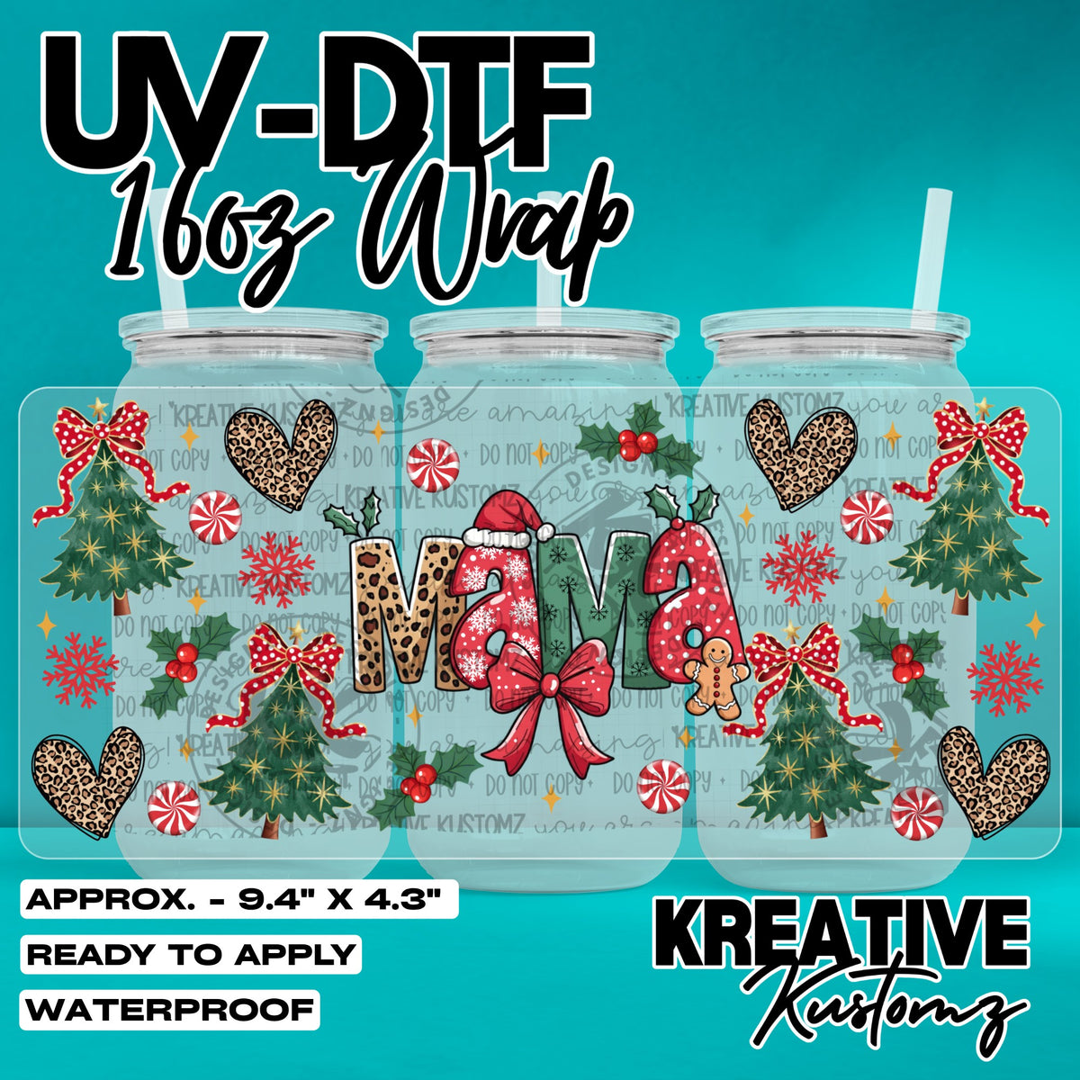 8087 | UV DTF Cup Wrap for 16oz Libbey Glass