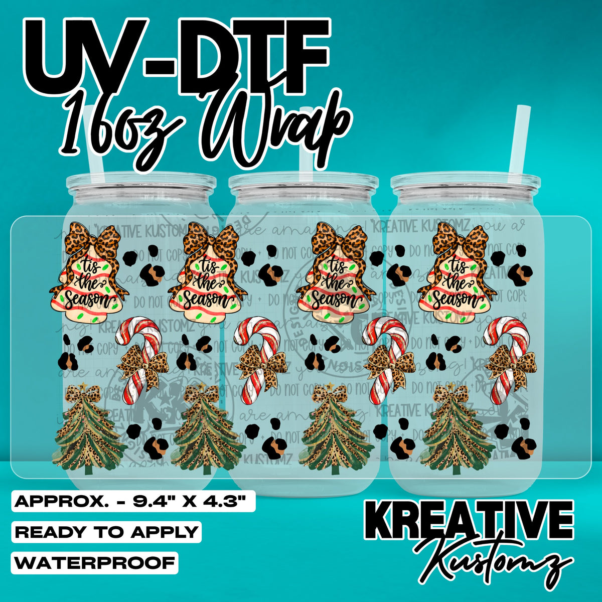 8088 | UV DTF Cup Wrap for 16oz Libbey Glass