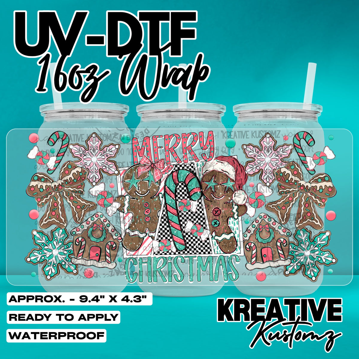8089 | UV DTF Cup Wrap for 16oz Libbey Glass