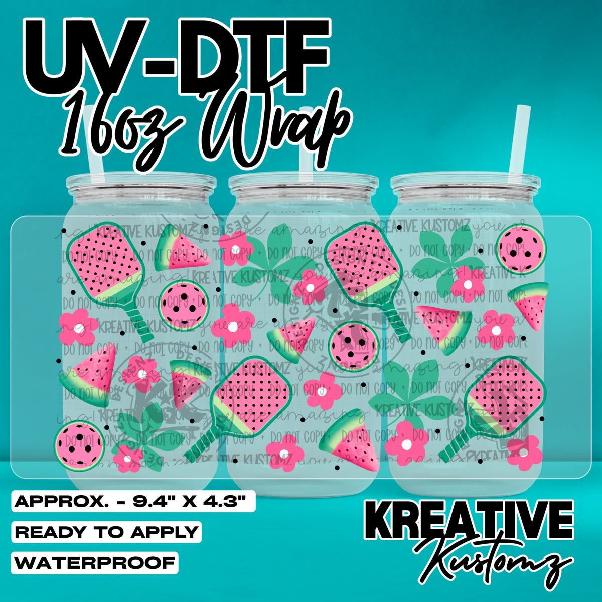8091 | UV DTF Cup Wrap for 16oz Libbey Glass
