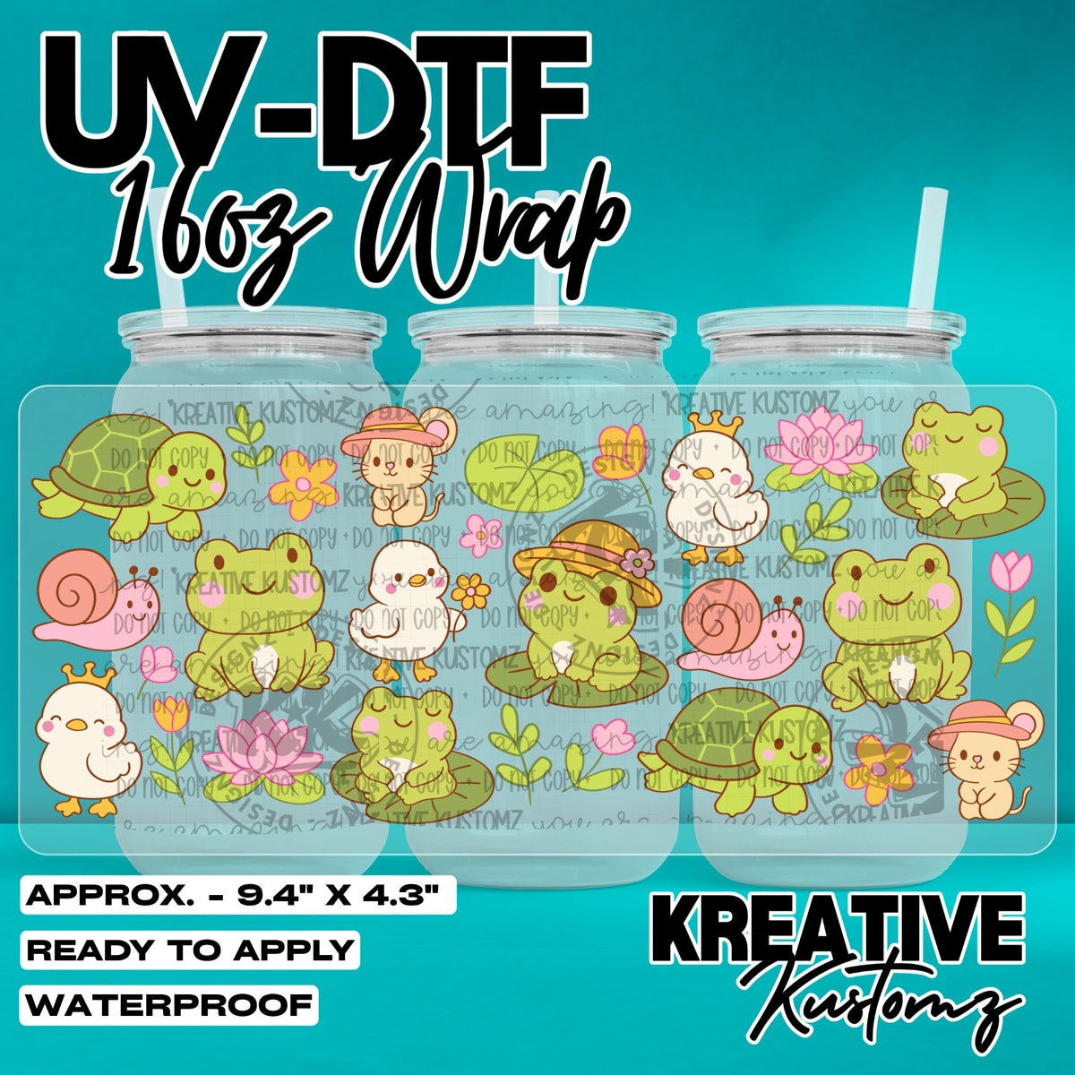 8097 | UV DTF Cup Wrap for 16oz Libbey Glass