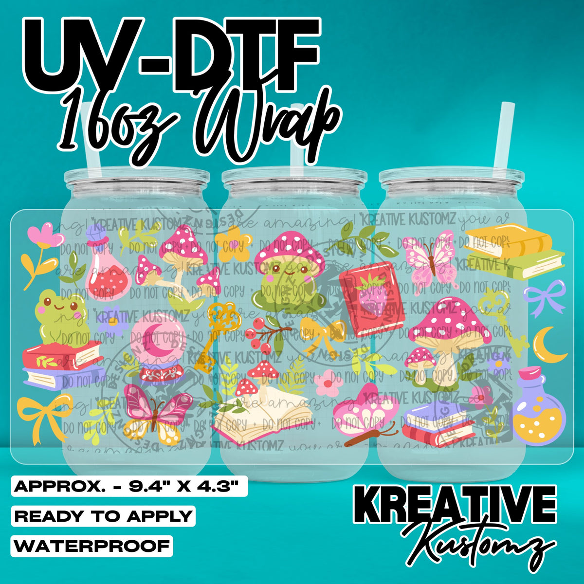 8098 | UV DTF Cup Wrap for 16oz Libbey Glass