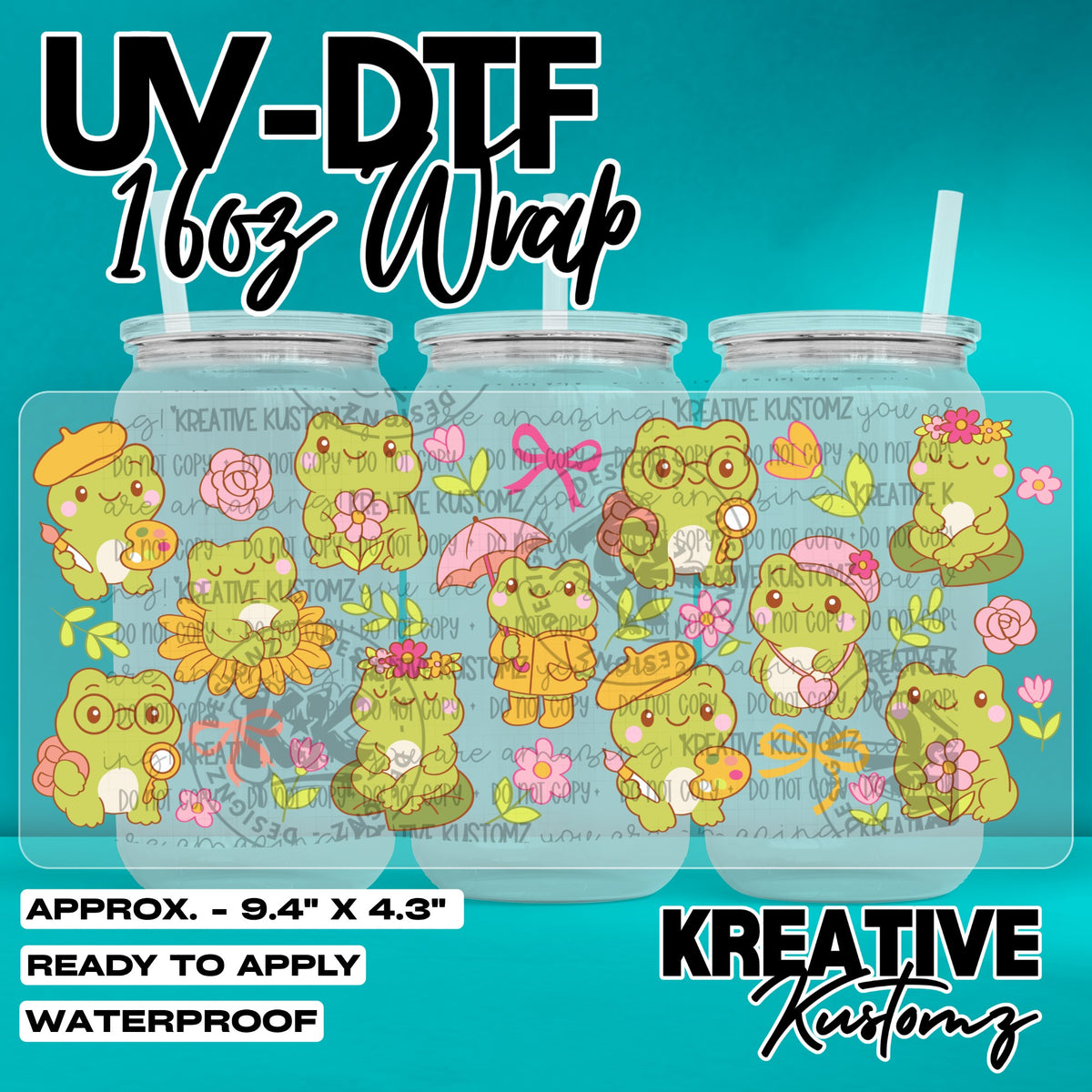 8099 | UV DTF Cup Wrap for 16oz Libbey Glass