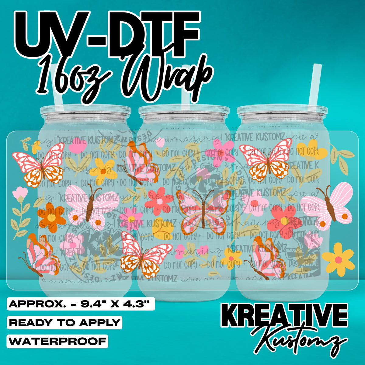 8101 | UV DTF Cup Wrap for 16oz Libbey Glass