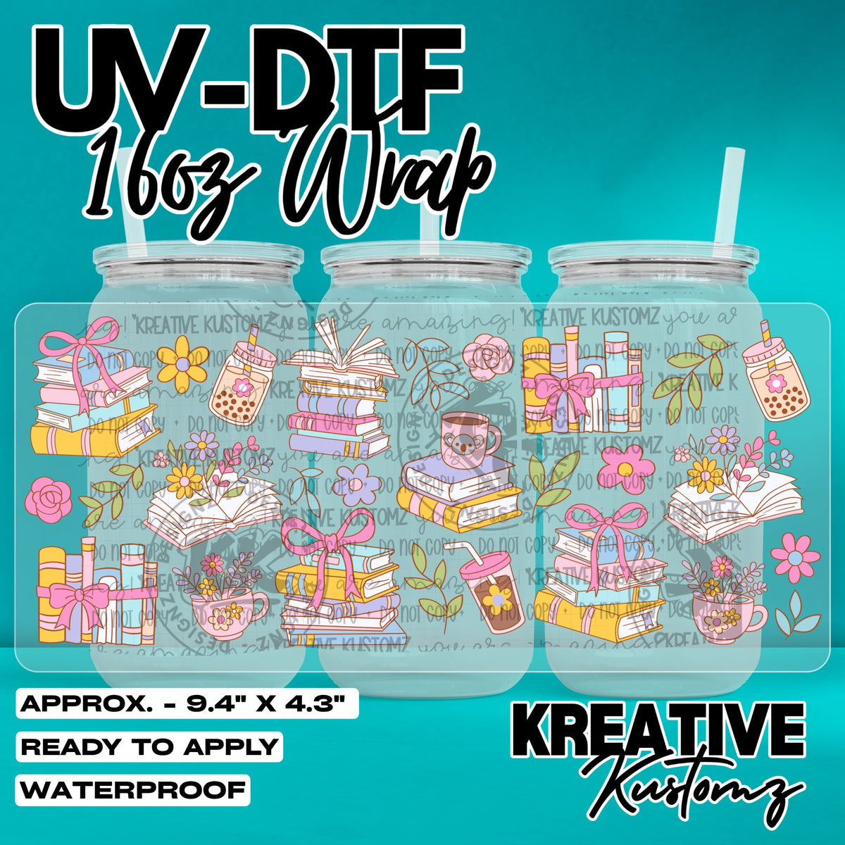 8104 | UV DTF Cup Wrap for 16oz Libbey Glass