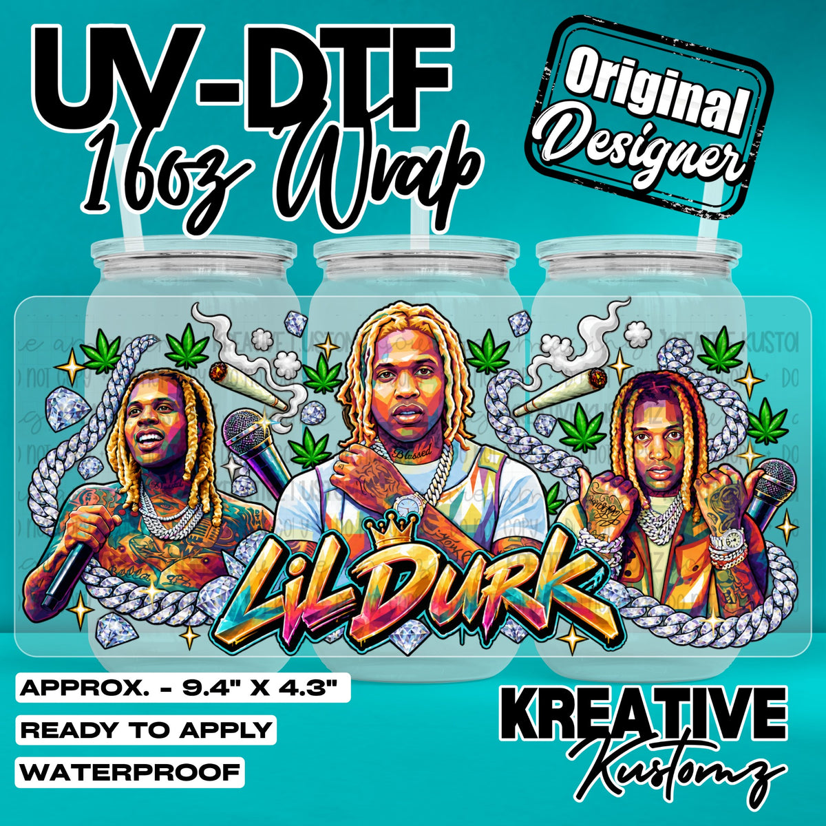 8110 | UV DTF Cup Wrap for 16oz Libbey Glass