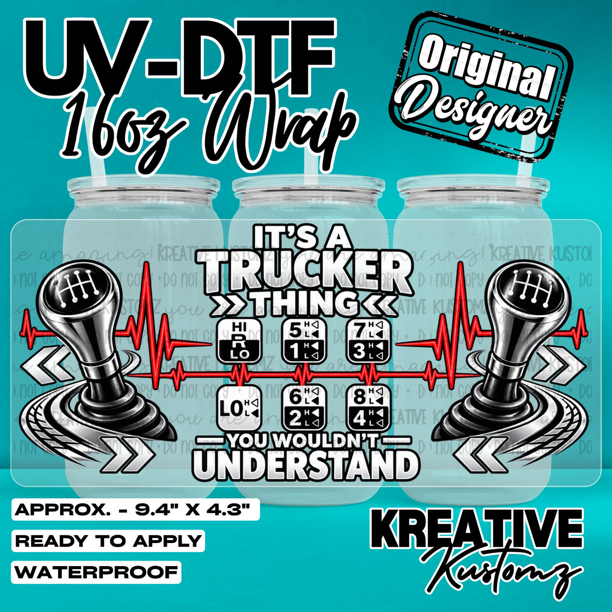 8114 | UV DTF Cup Wrap for 16oz Libbey Glass
