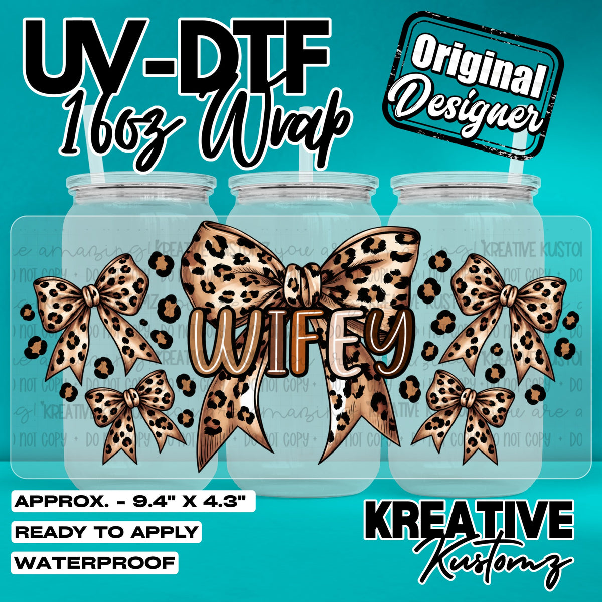 8116 | UV DTF Cup Wrap for 16oz Libbey Glass