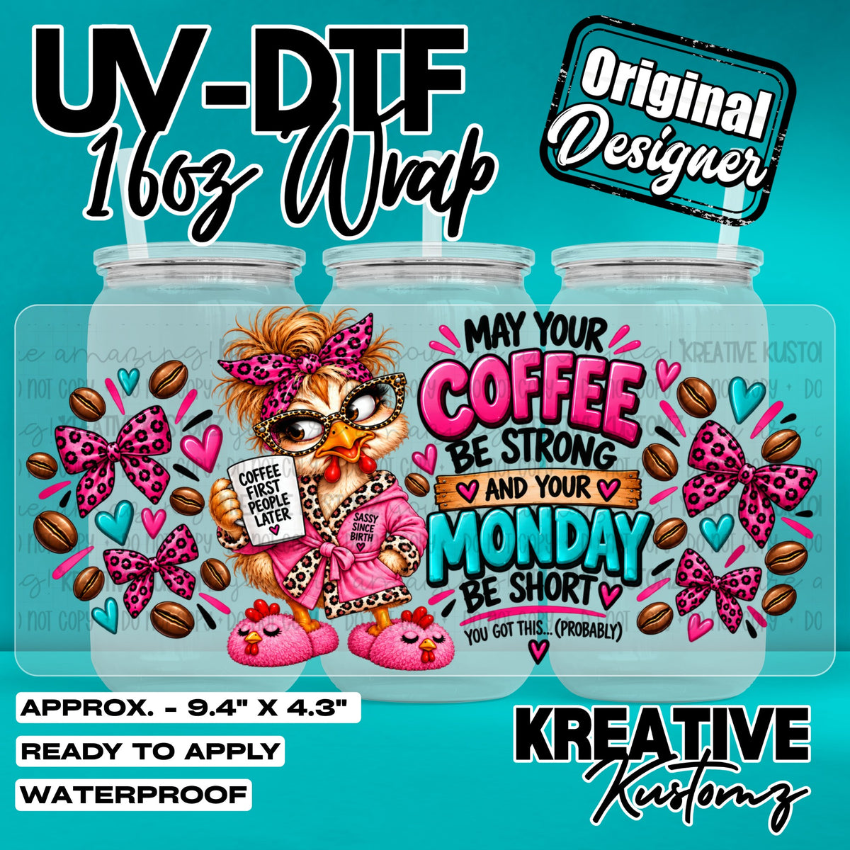 8121 | UV DTF Cup Wrap for 16oz Libbey Glass