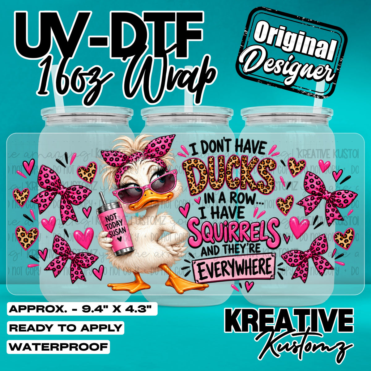 8123 | UV DTF Cup Wrap for 16oz Libbey Glass