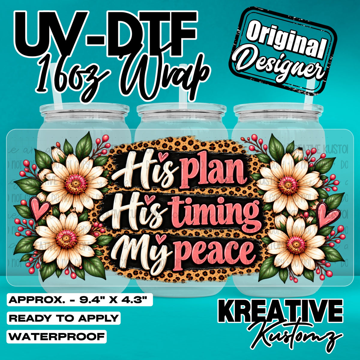 8128 | UV DTF Cup Wrap for 16oz Libbey Glass