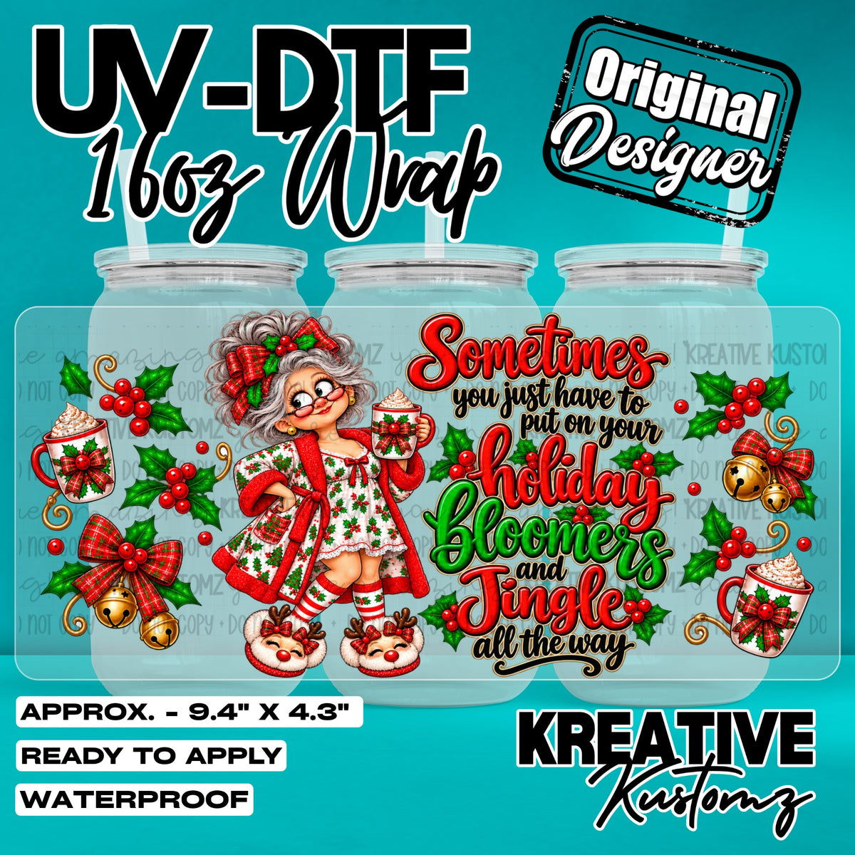 8135 | UV DTF Cup Wrap for 16oz Libbey Glass