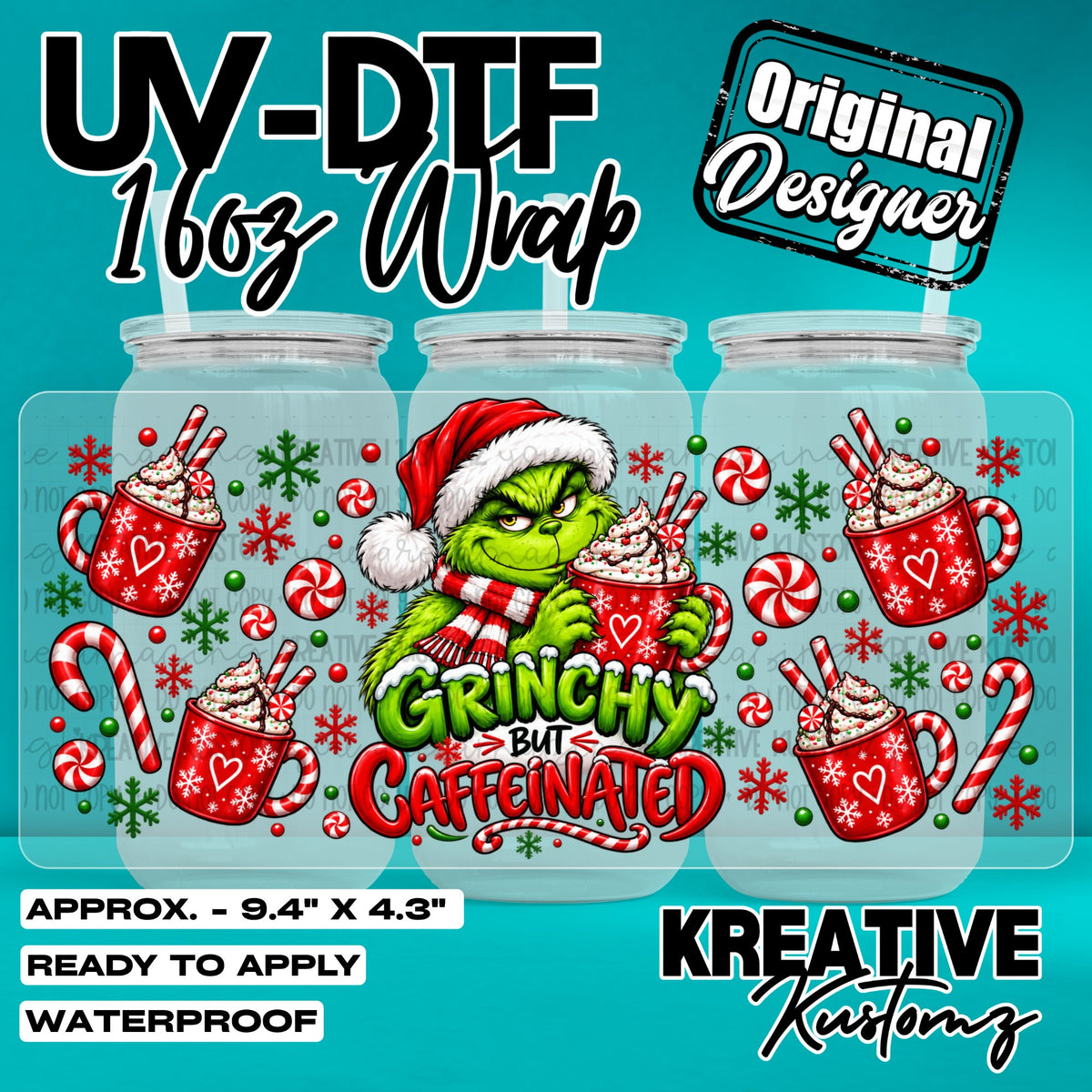 8138 | UV DTF Cup Wrap for 16oz Libbey Glass