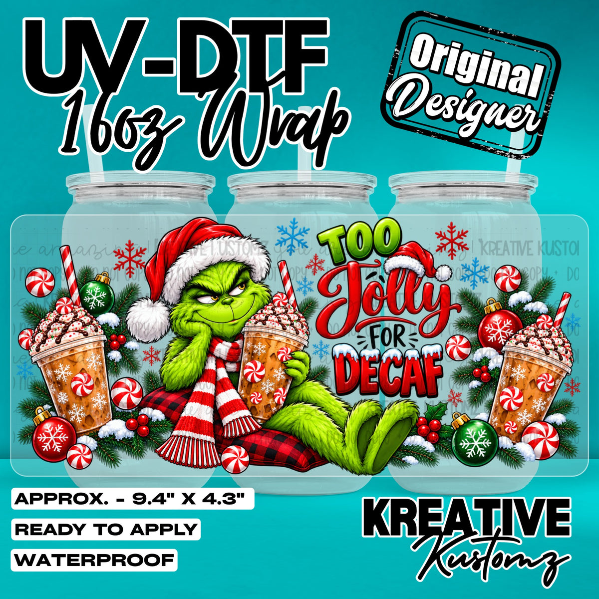 8141 | UV DTF Cup Wrap for 16oz Libbey Glass