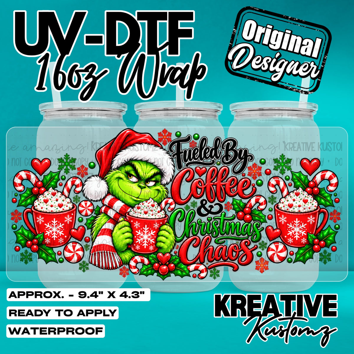 8142 | UV DTF Cup Wrap for 16oz Libbey Glass