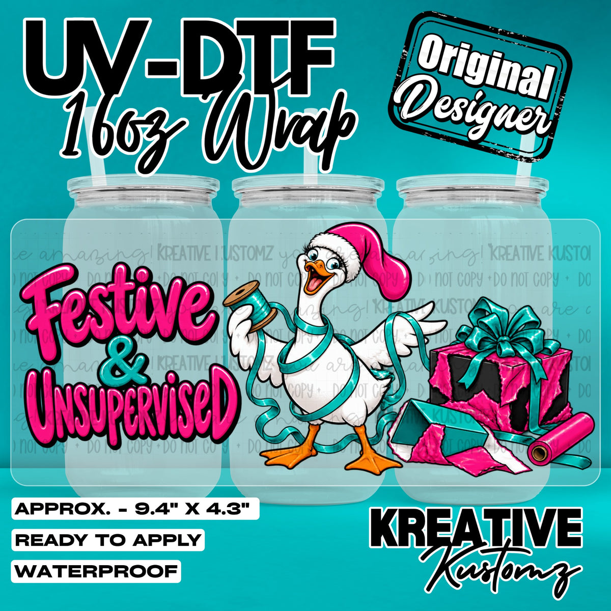 8149 | UV DTF Cup Wrap for 16oz Libbey Glass