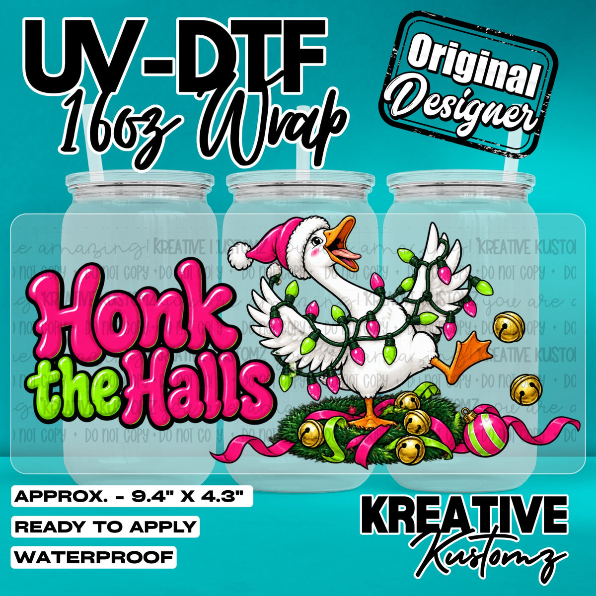 8150 | UV DTF Cup Wrap for 16oz Libbey Glass
