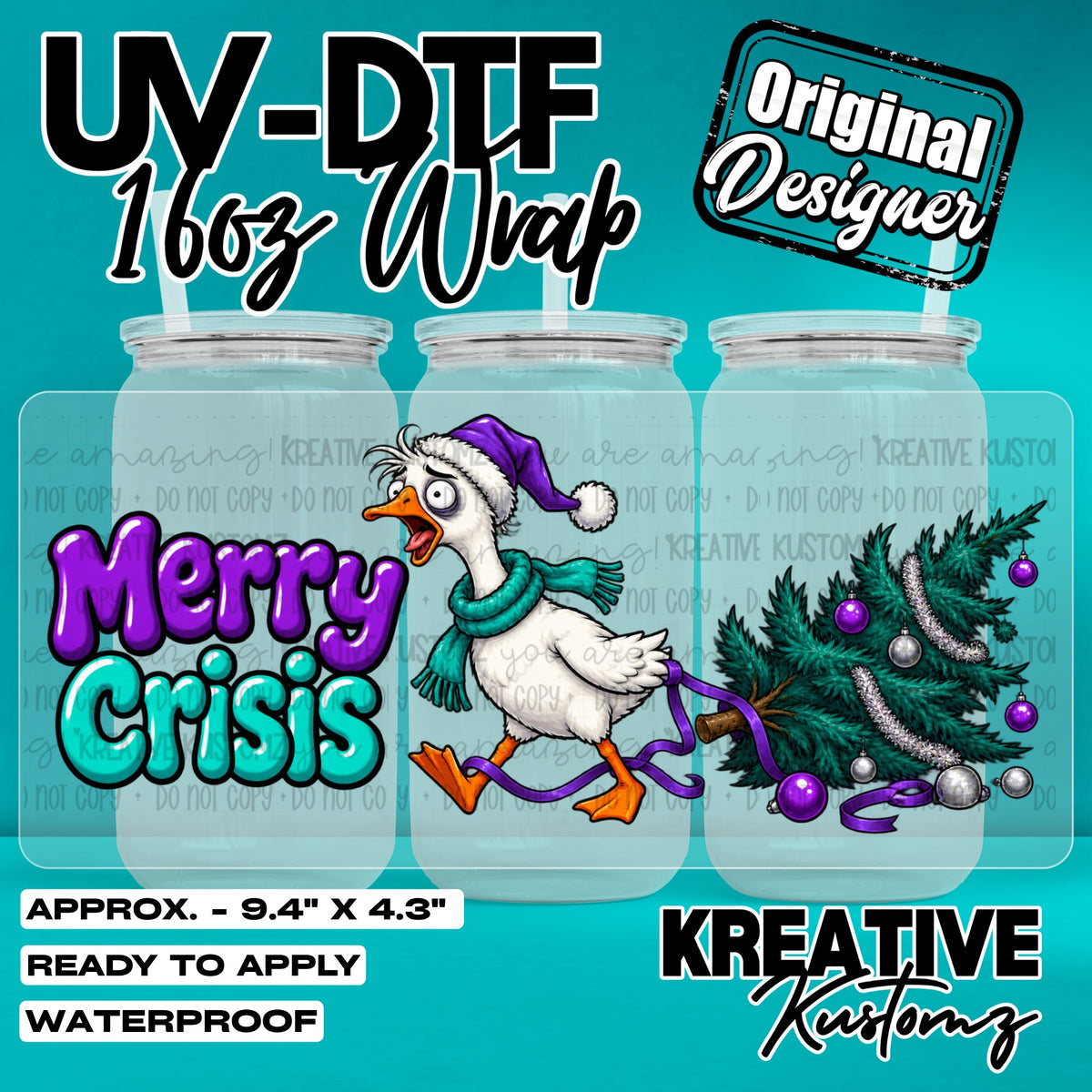 8151 | UV DTF Cup Wrap for 16oz Libbey Glass