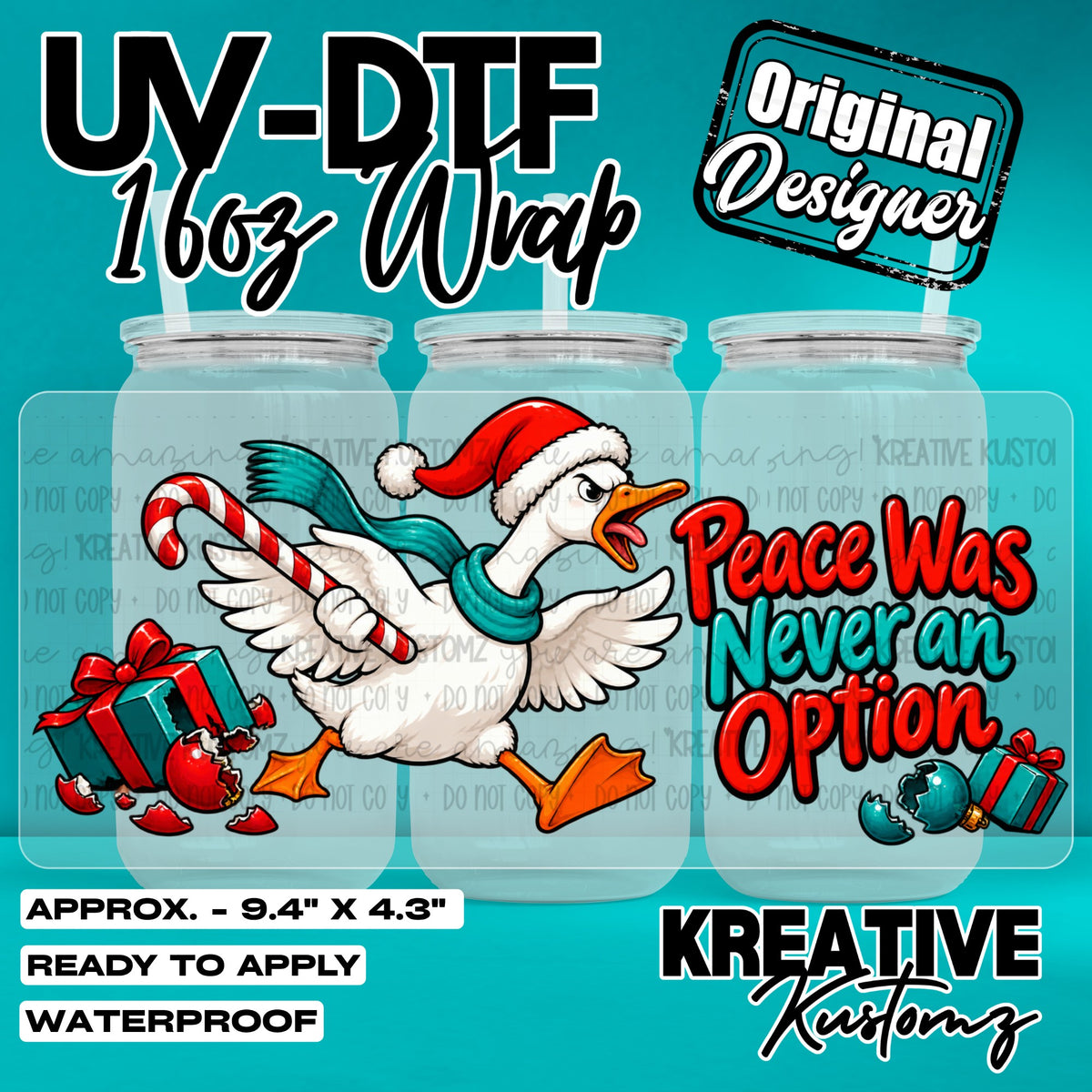 8152 | UV DTF Cup Wrap for 16oz Libbey Glass