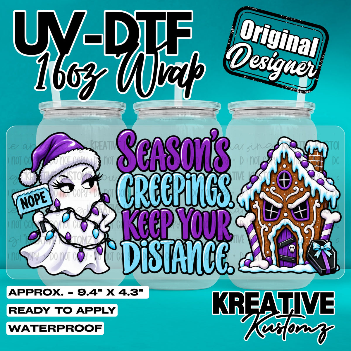 8154 | UV DTF Cup Wrap for 16oz Libbey Glass