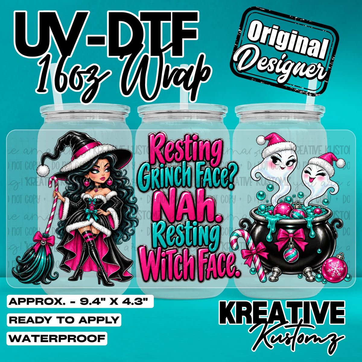 8157 | UV DTF Cup Wrap for 16oz Libbey Glass