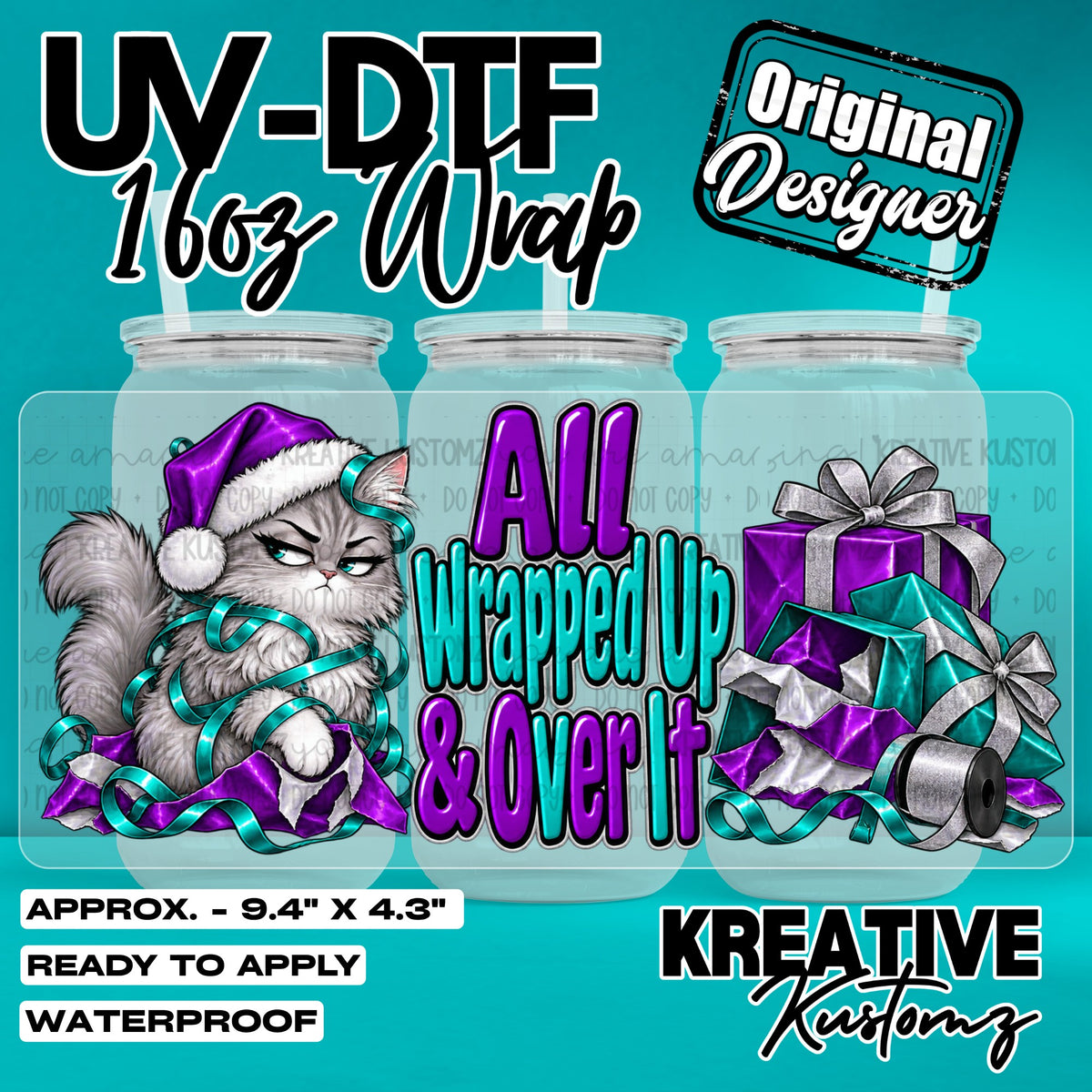 8159 | UV DTF Cup Wrap for 16oz Libbey Glass