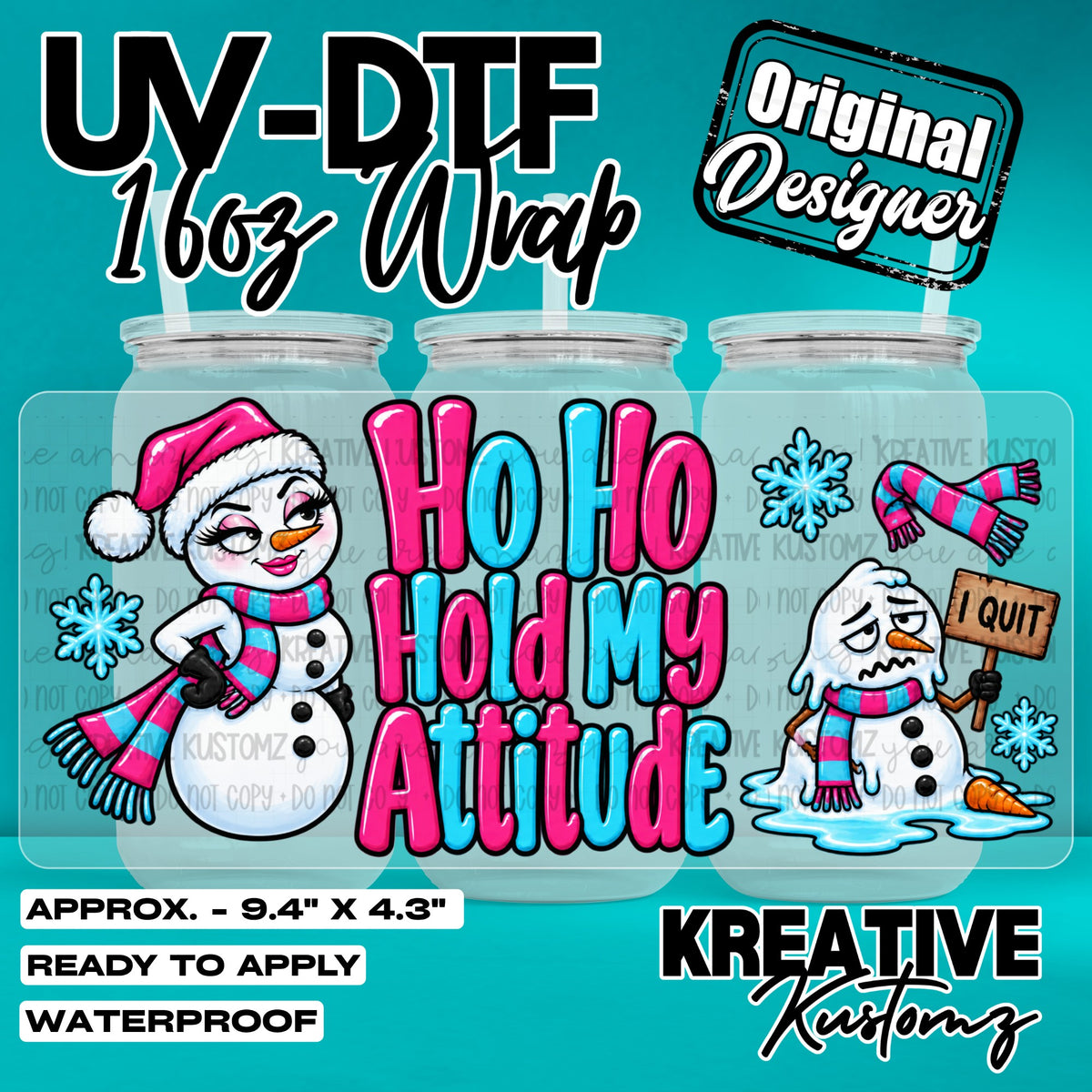 8161 | UV DTF Cup Wrap for 16oz Libbey Glass