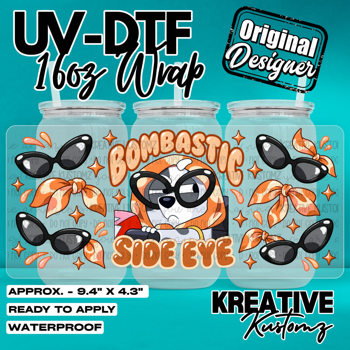 8167 | UV DTF Cup Wrap for 16oz Libbey Glass