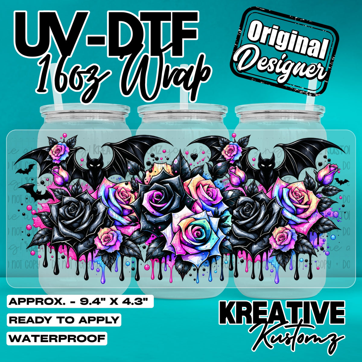 8169 | UV DTF Cup Wrap for 16oz Libbey Glass