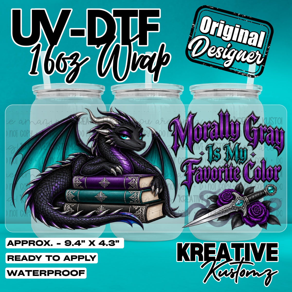 8172 | UV DTF Cup Wrap for 16oz Libbey Glass