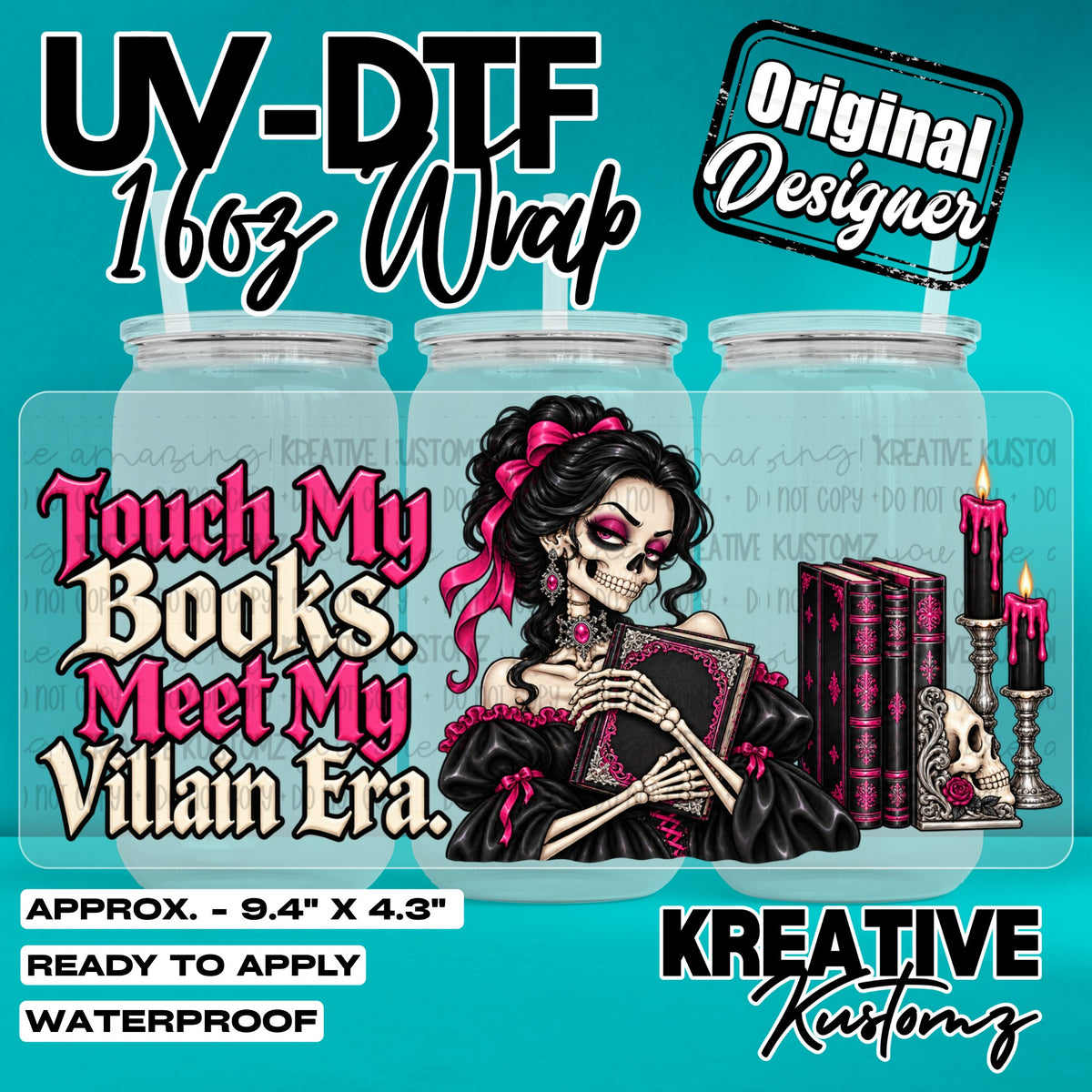 8173 | UV DTF Cup Wrap for 16oz Libbey Glass