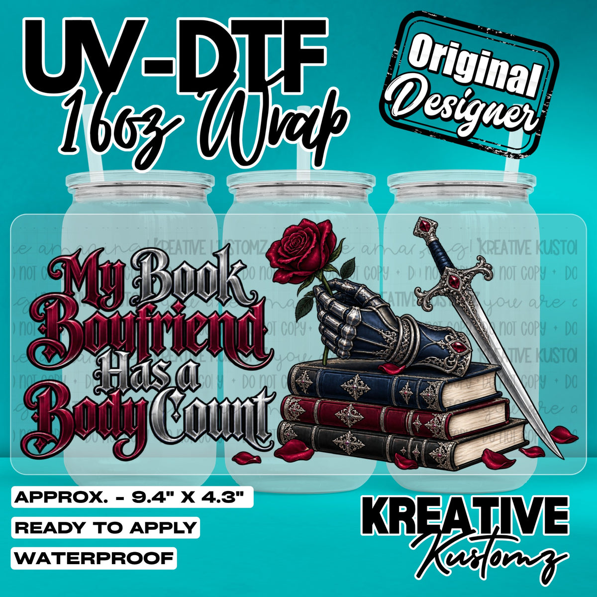 8175 | UV DTF Cup Wrap for 16oz Libbey Glass