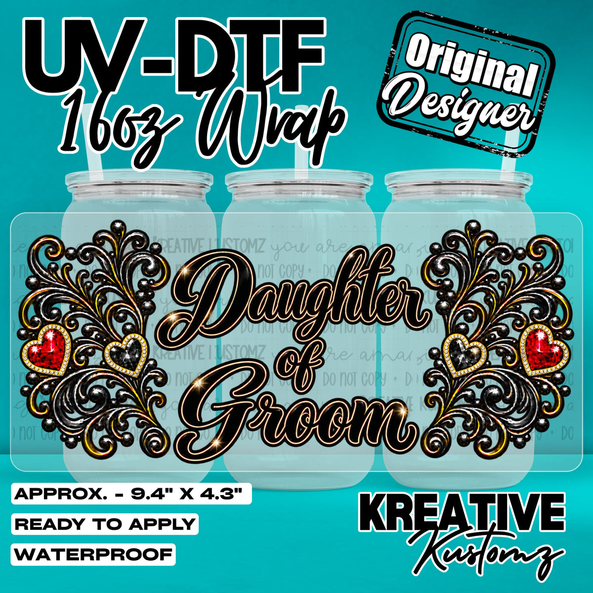 8186 | UV DTF Cup Wrap for 16oz Libbey Glass