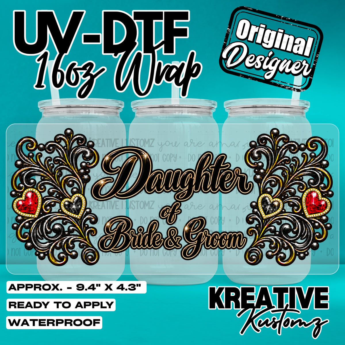 8188 | UV DTF Cup Wrap for 16oz Libbey Glass