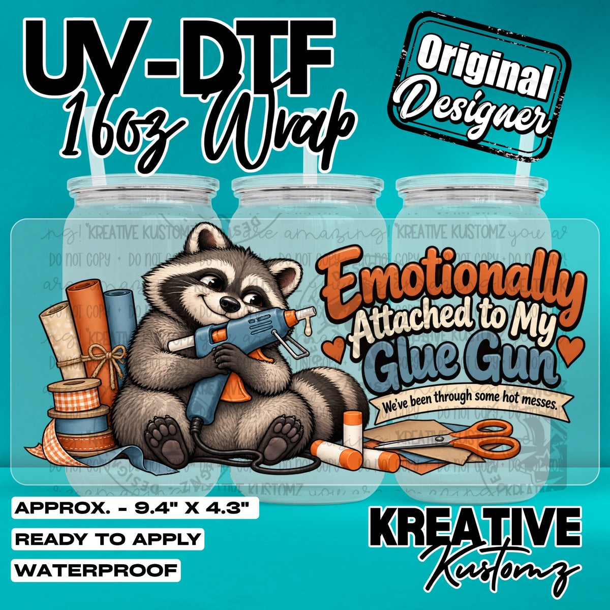 8207 | UV DTF Cup Wrap for 16oz Libbey Glass