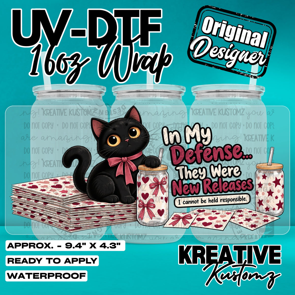 8210 | UV DTF Cup Wrap for 16oz Libbey Glass