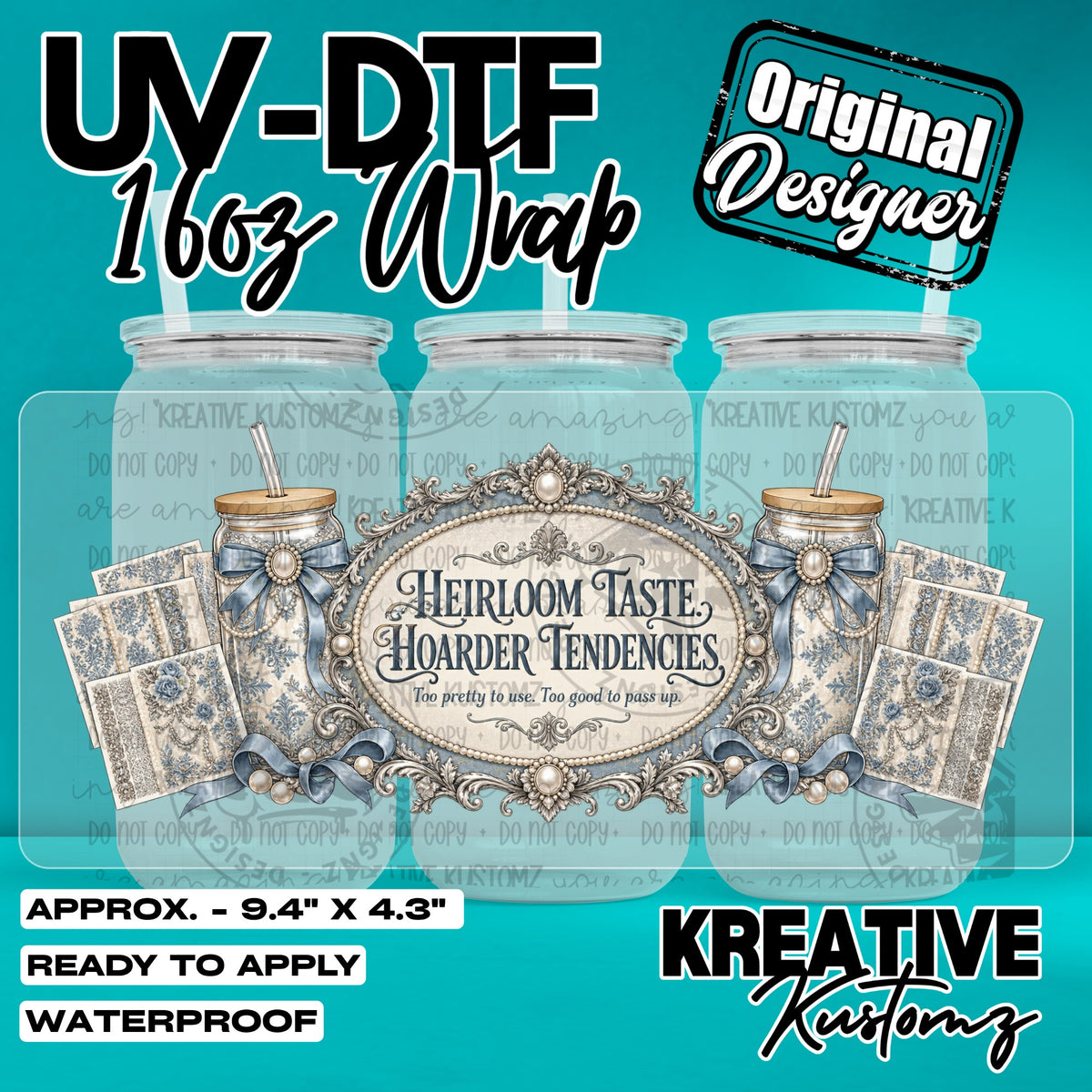 8217 | UV DTF Cup Wrap for 16oz Libbey Glass