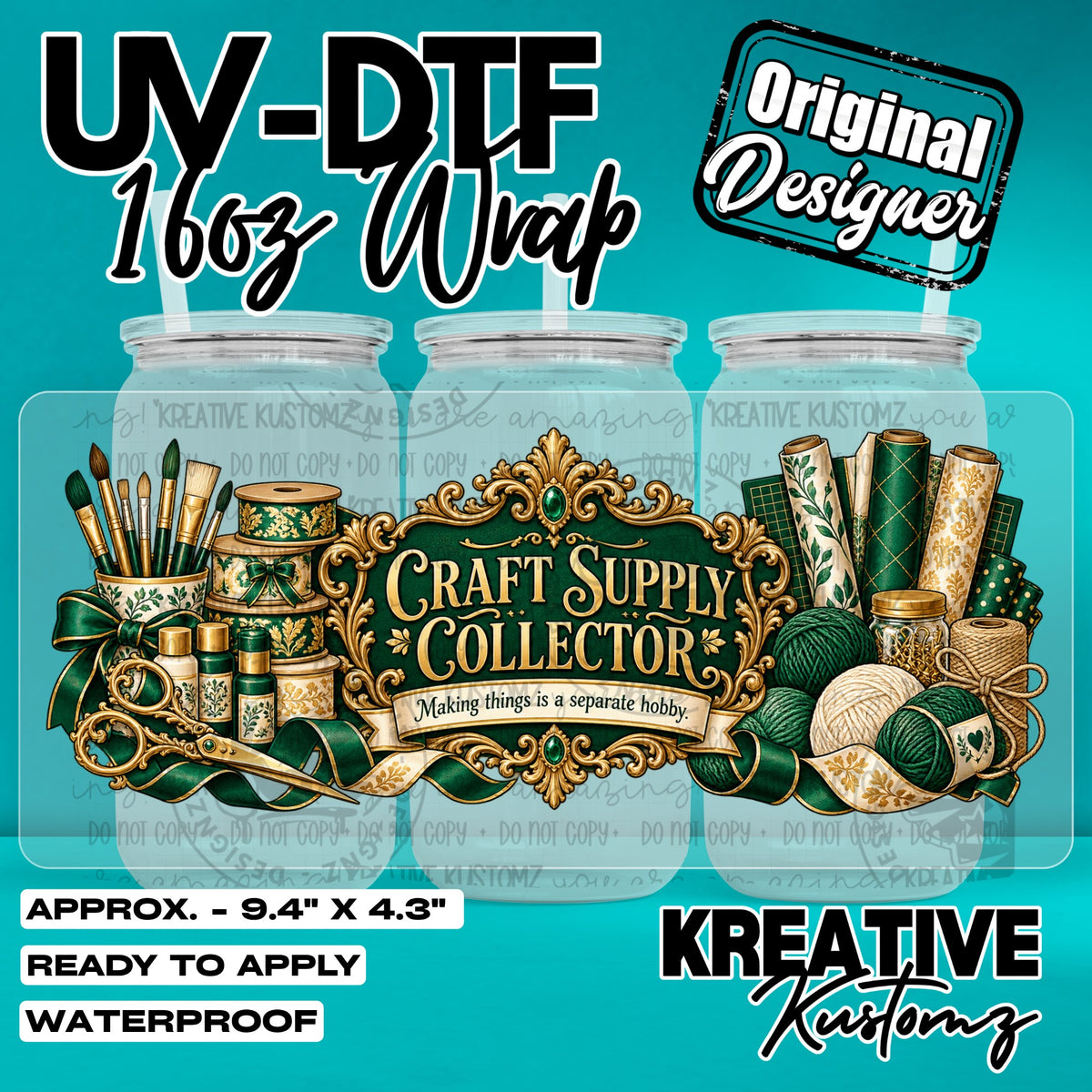 8220 | UV DTF Cup Wrap for 16oz Libbey Glass