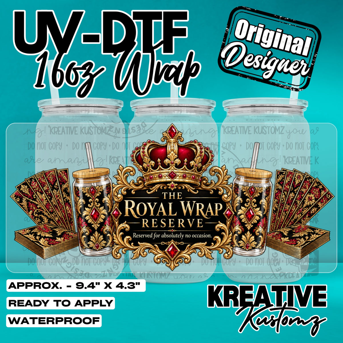 8221 | UV DTF Cup Wrap for 16oz Libbey Glass