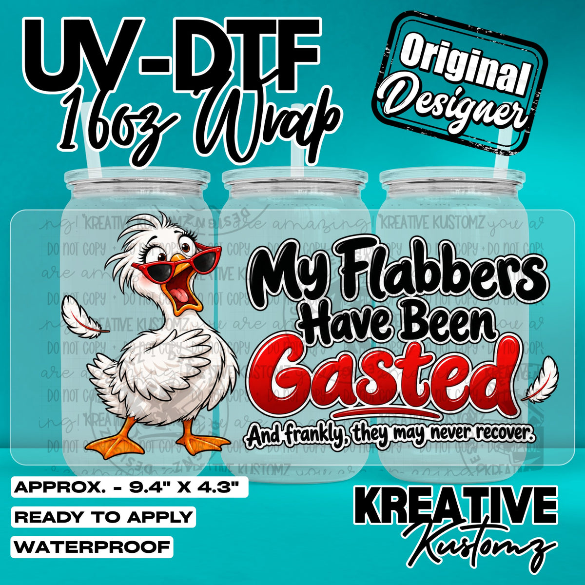 8226 | UV DTF Cup Wrap for 16oz Libbey Glass