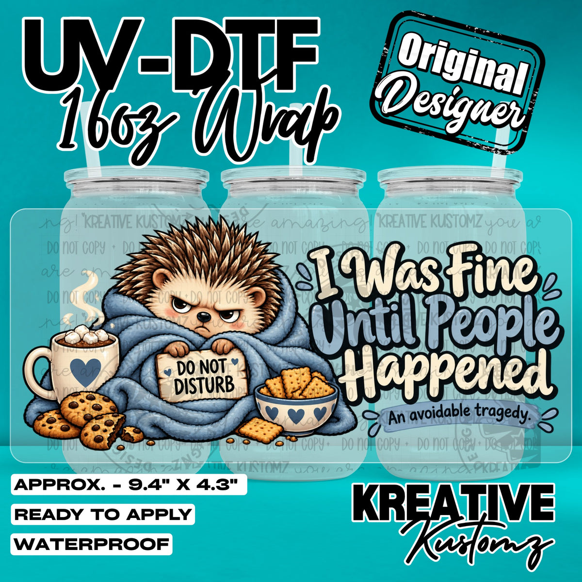 8227 | UV DTF Cup Wrap for 16oz Libbey Glass