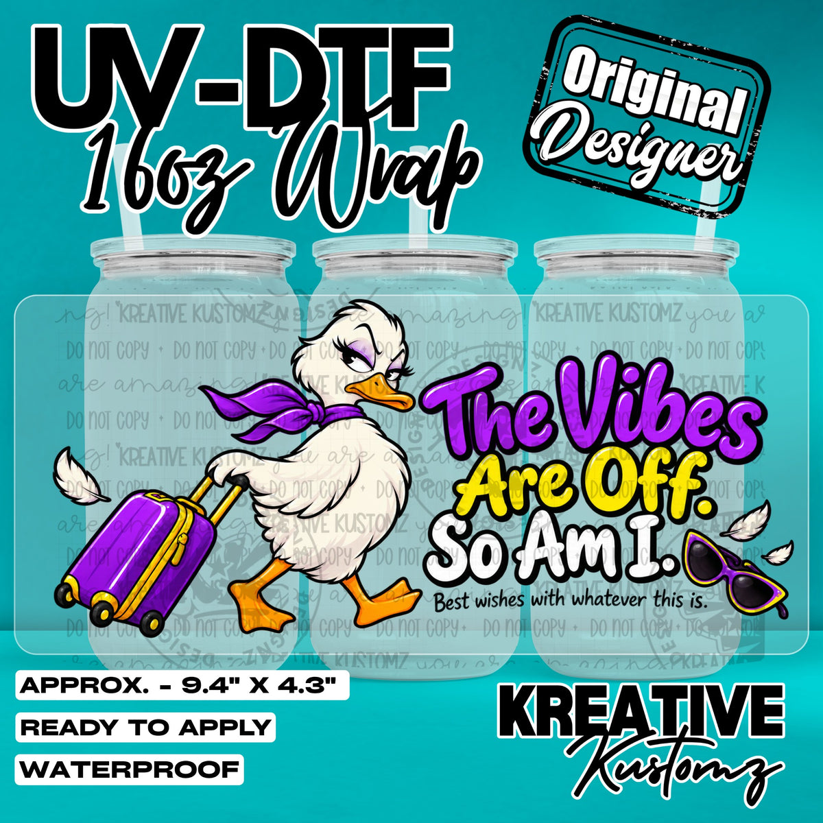 8228 | UV DTF Cup Wrap for 16oz Libbey Glass