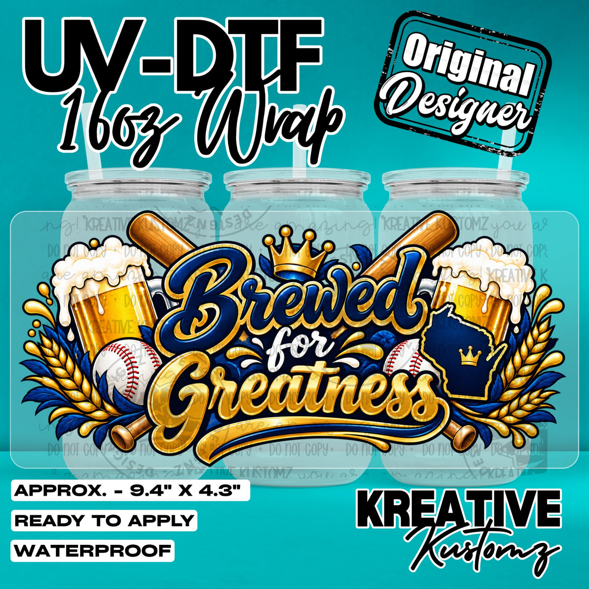 8230 | UV DTF Cup Wrap for 16oz Libbey Glass
