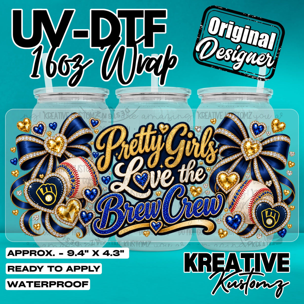 8231 | UV DTF Cup Wrap for 16oz Libbey Glass