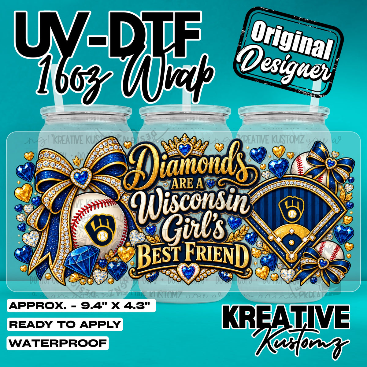8232 | UV DTF Cup Wrap for 16oz Libbey Glass