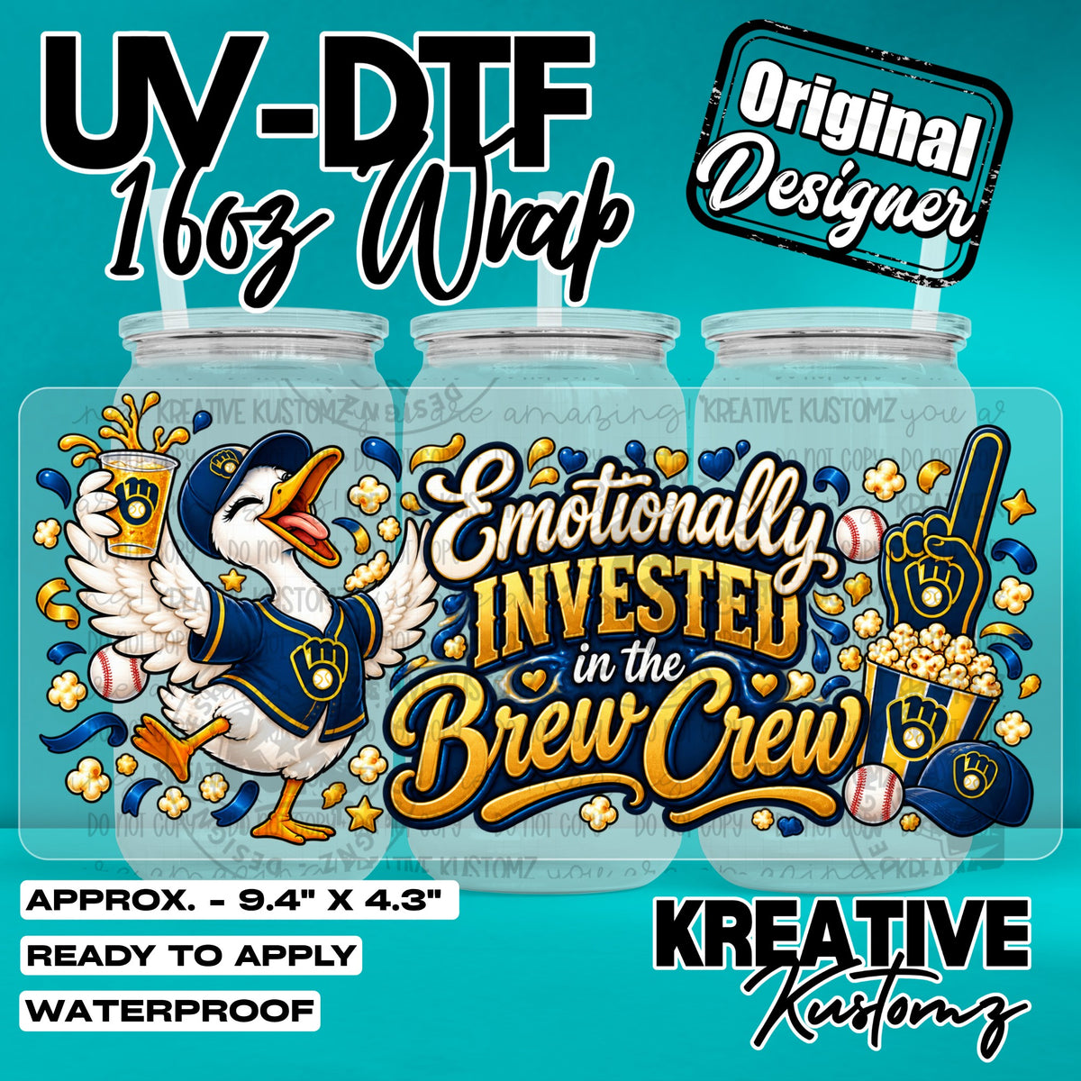 8234 | UV DTF Cup Wrap for 16oz Libbey Glass